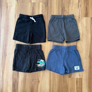 Kids Casual Pull-On Shorts Pack - Black, Gray, Navy